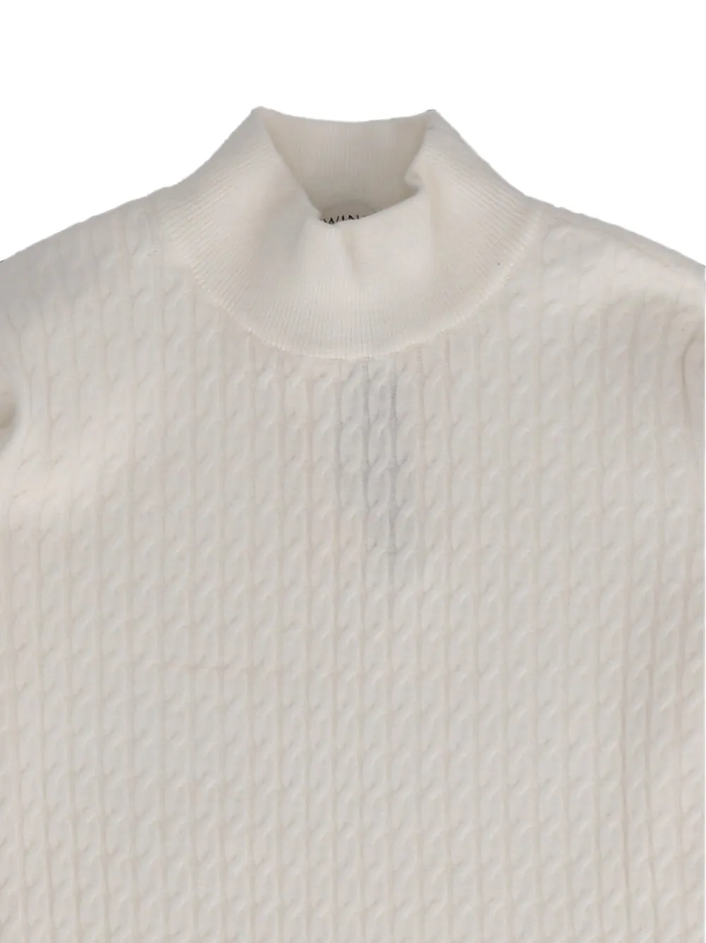 TWINSET Kids cable-knit high-neck sweater Beige