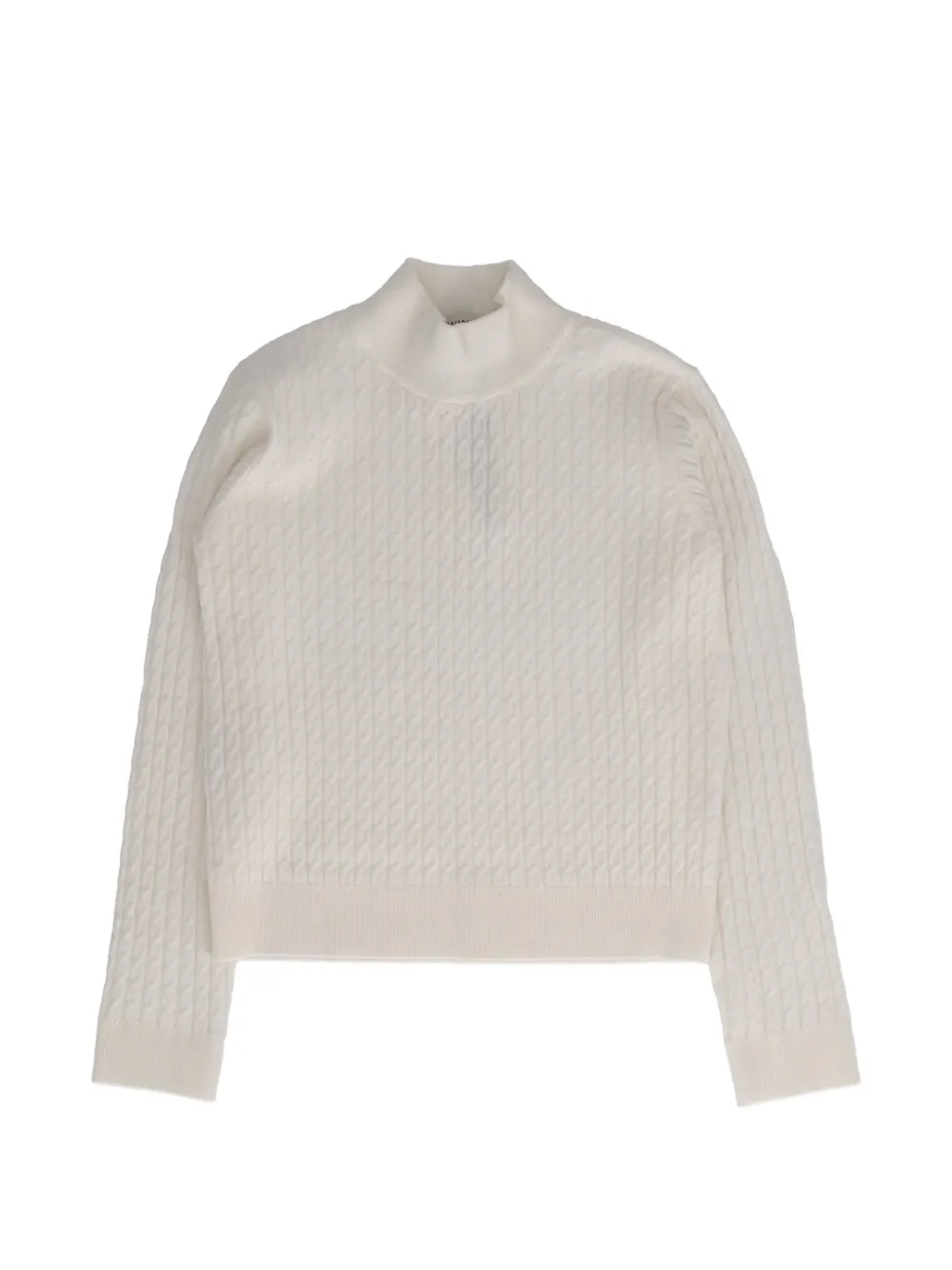 TWINSET Kids cable-knit high-neck sweater Beige