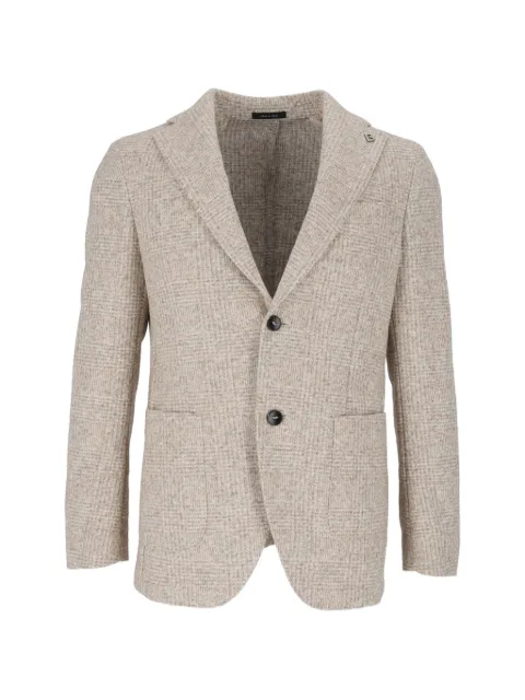 Brera check-pattern notched-lapel blazer
