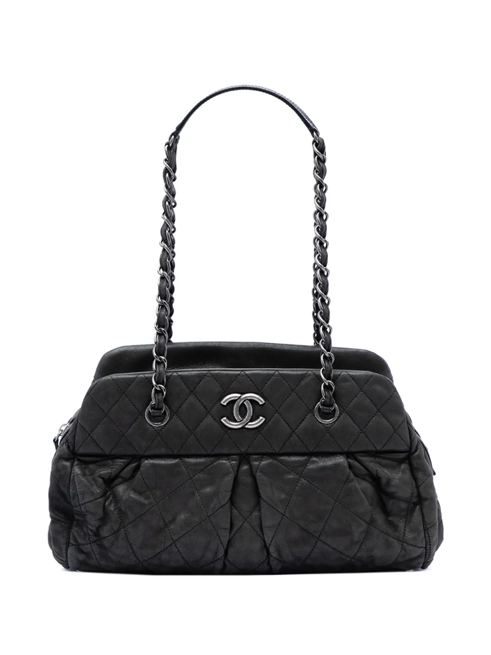 CHANEL Pre-Owned 2010-2011 Quilted Iridescent Calfskin Chic Quilt Bowling Bag shoulder bag - Nero