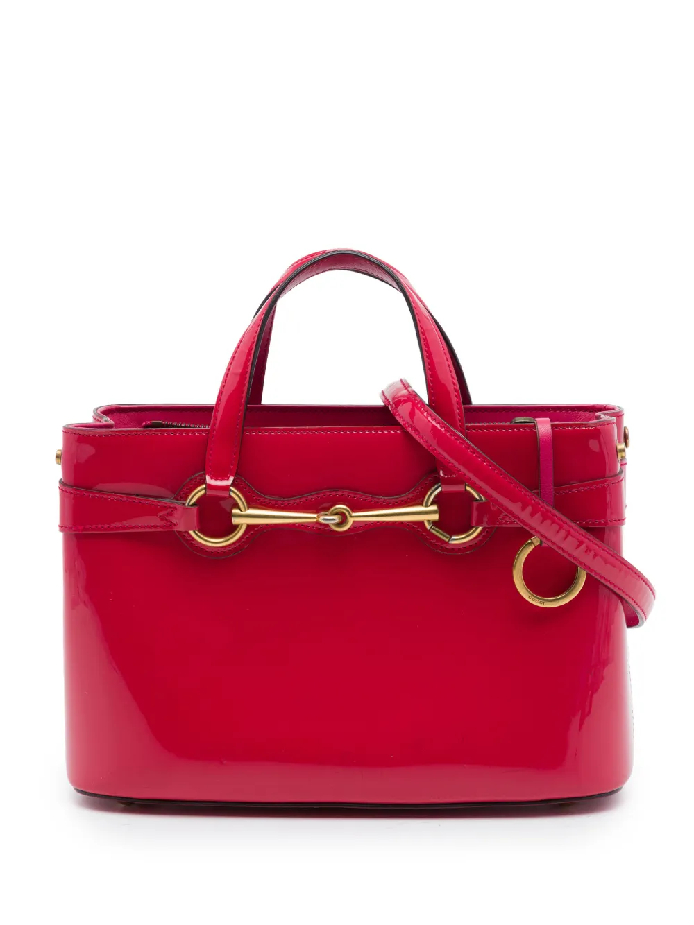 Gucci Pre-Owned 2016-2026 Patent Bright Bit satchel - Rosa