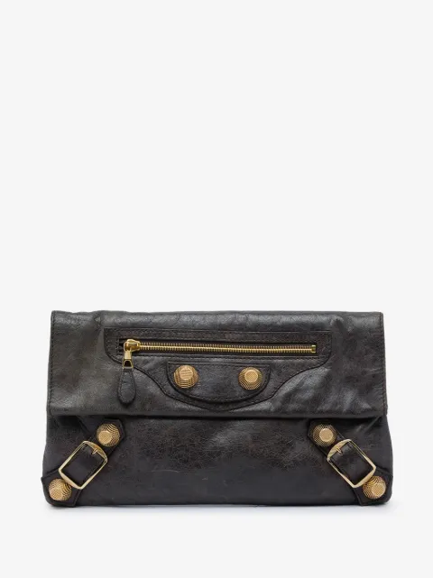 Balenciaga Pre-Owned 2005-2026 Lambskin Motocross Giant 21 Envelope clutch bag