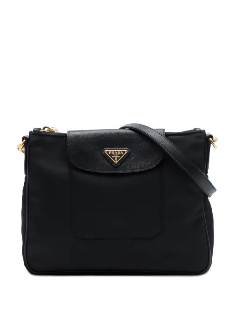 Prada Pre-Owned 2000-2013 Saffiano Trimmed Tessuto crossbody bag