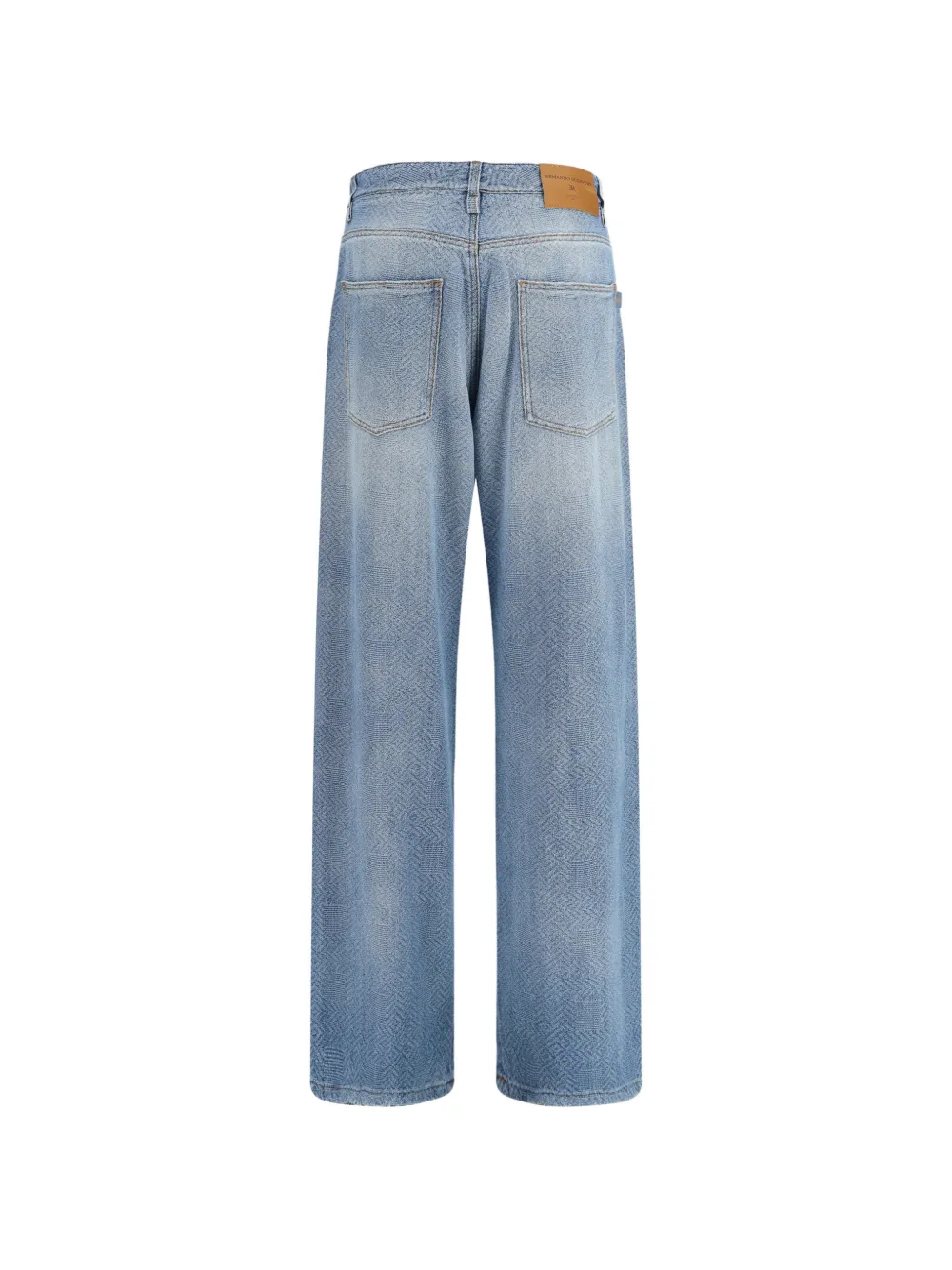 Ermanno Scervino Baggy jeans met chevron-patroon Blauw