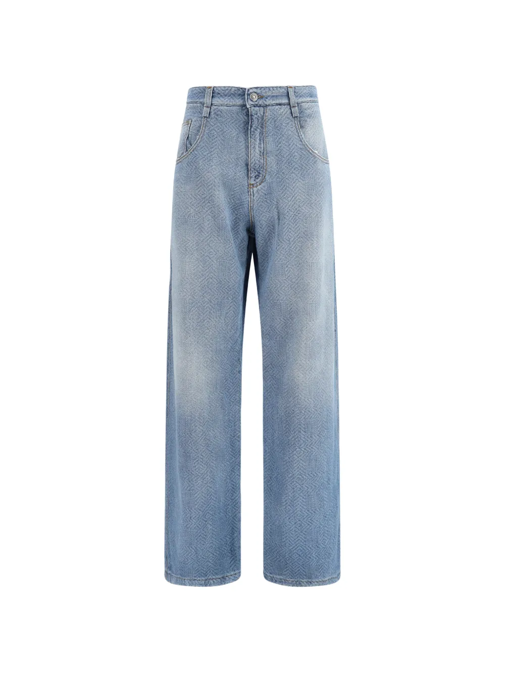 Ermanno Scervino chevron-pattern baggy jeans - Blau