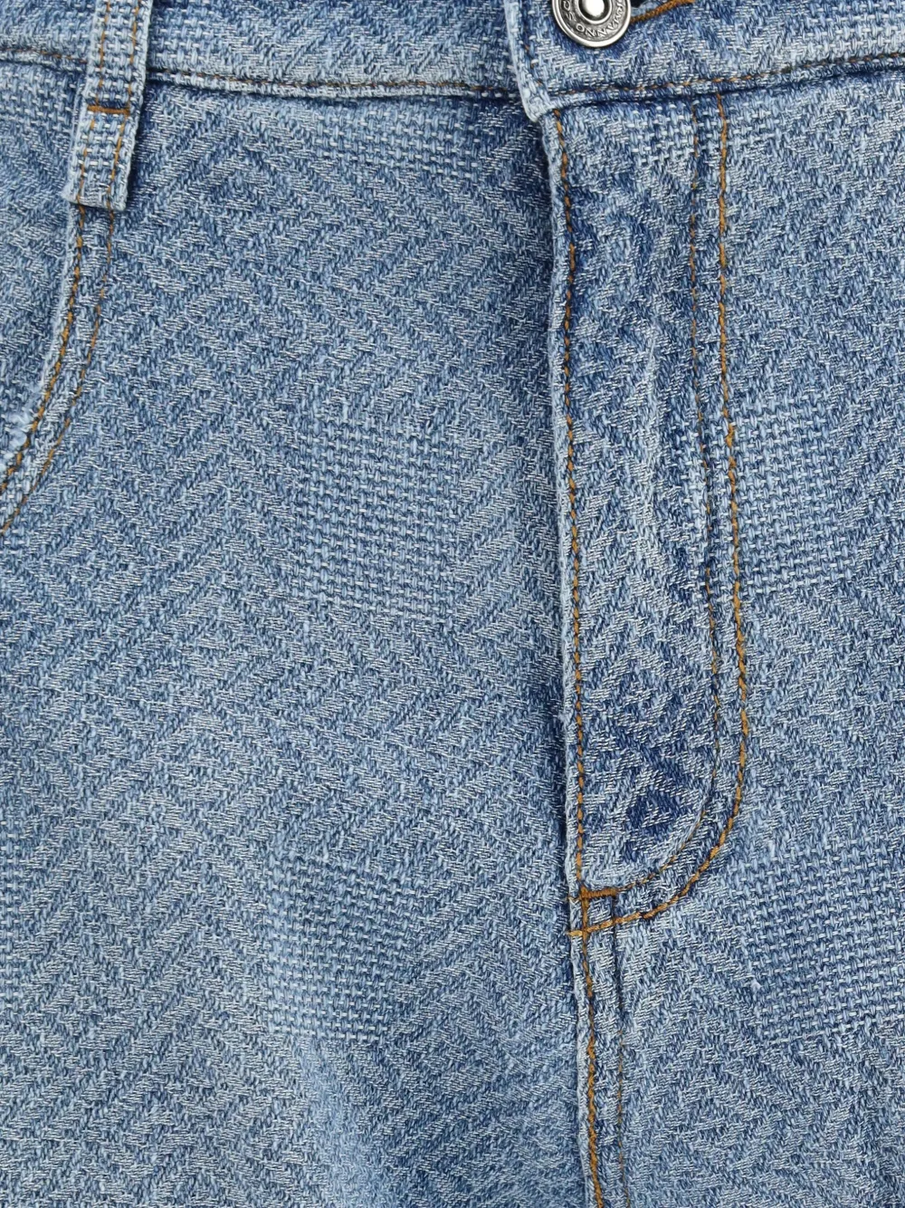 Ermanno Scervino Baggy jeans met chevron-patroon Blauw