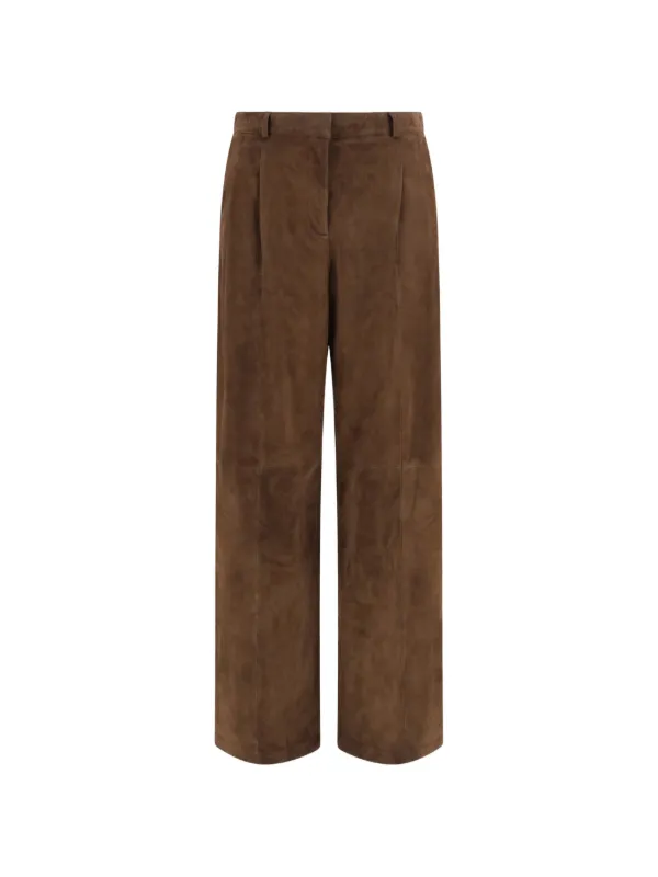 Arma Dena Lambskin Trousers in Brown