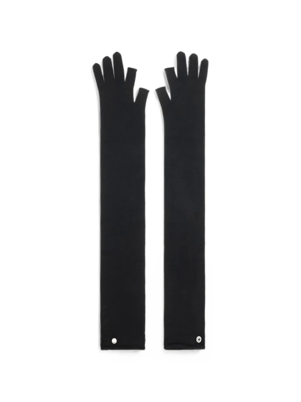 Rick Owens Guanti con mezze dita - Nero