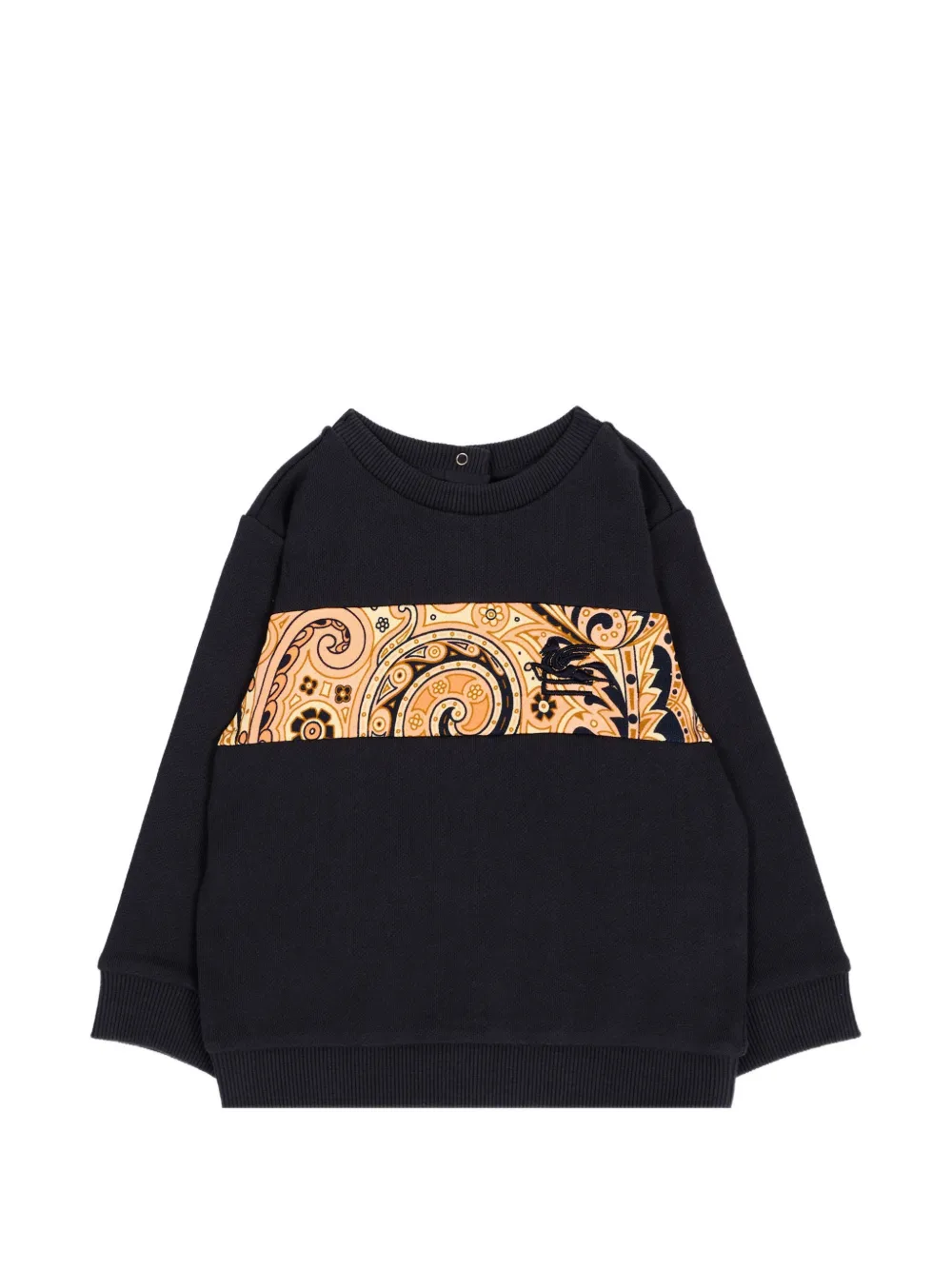 ETRO KIDS paisley-print pegasus-embroidered sweatshirt - Blu