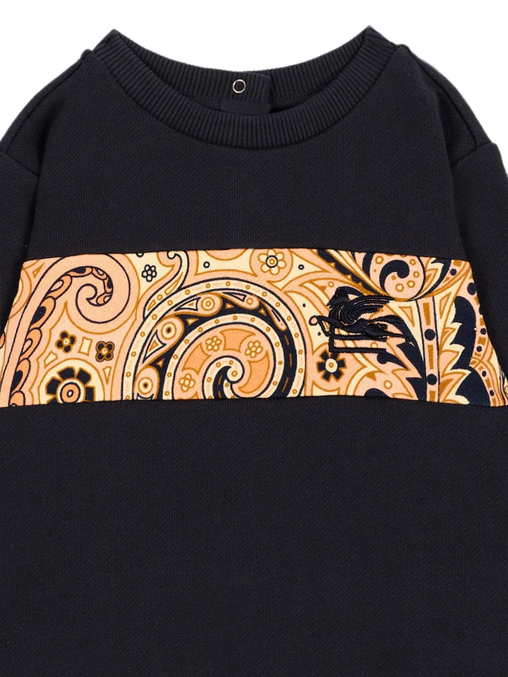 ETRO KIDS Sweater met Pegasus-borduurwerk en paisley-print Blauw