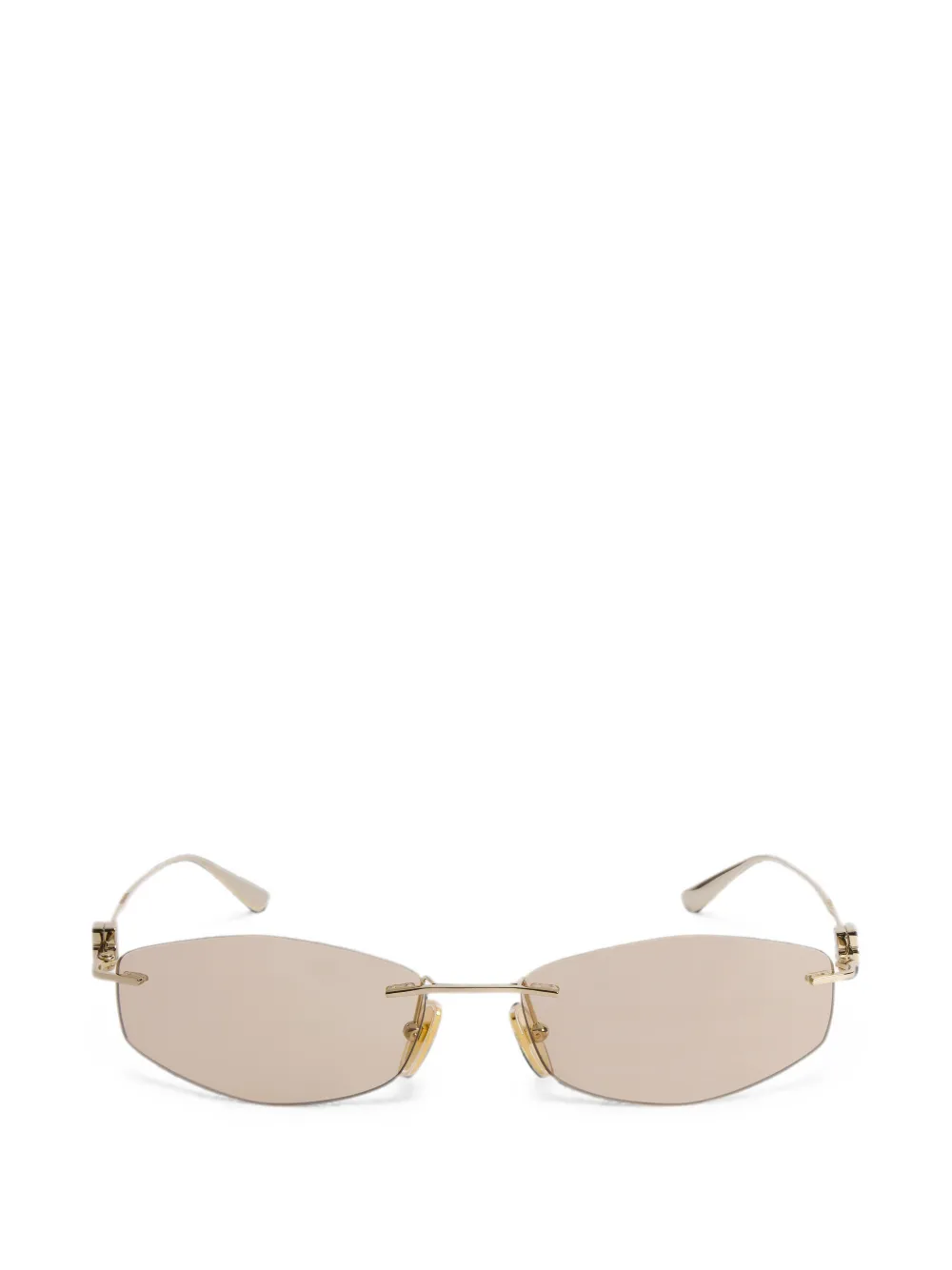 Balenciaga Nano D-frame Sunglasses in light gold - Oro