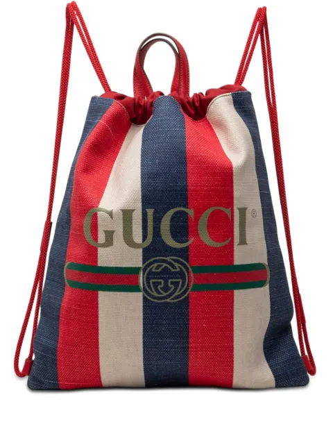 Gucci Pre-Owned 2000-2015 Canvas Sylvie Baiadera Web Drawstring backpack