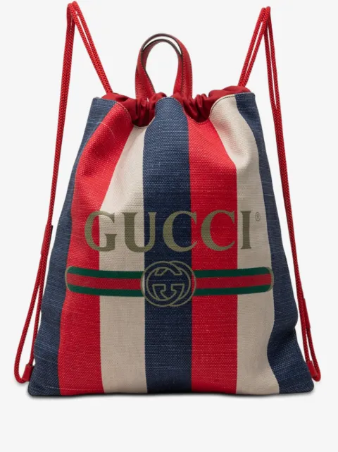 Gucci Pre-Owned 2000-2015 Canvas Sylvie Baiadera Web Drawstring backpack