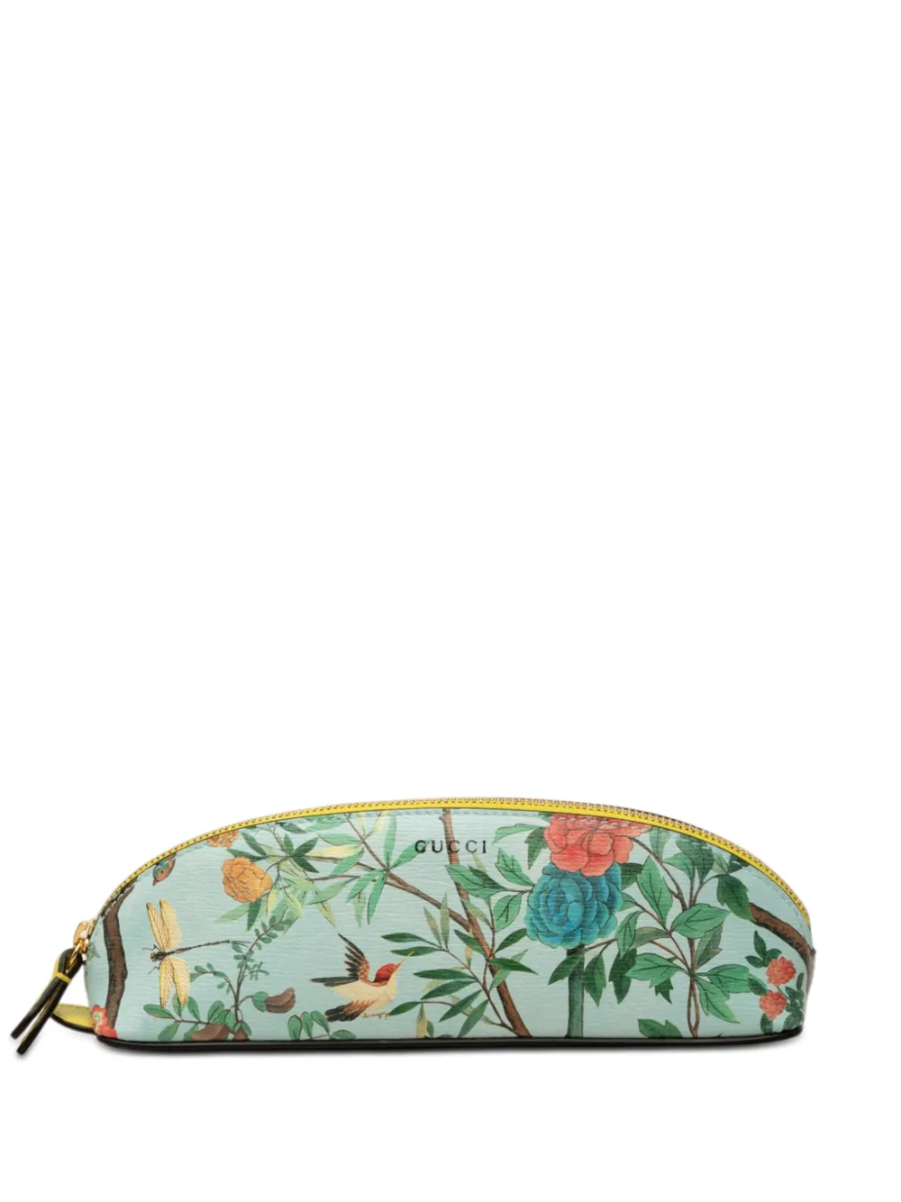 Gucci Pre-Owned 2016-2026 Calfskin Tian Pencil Case - Blau