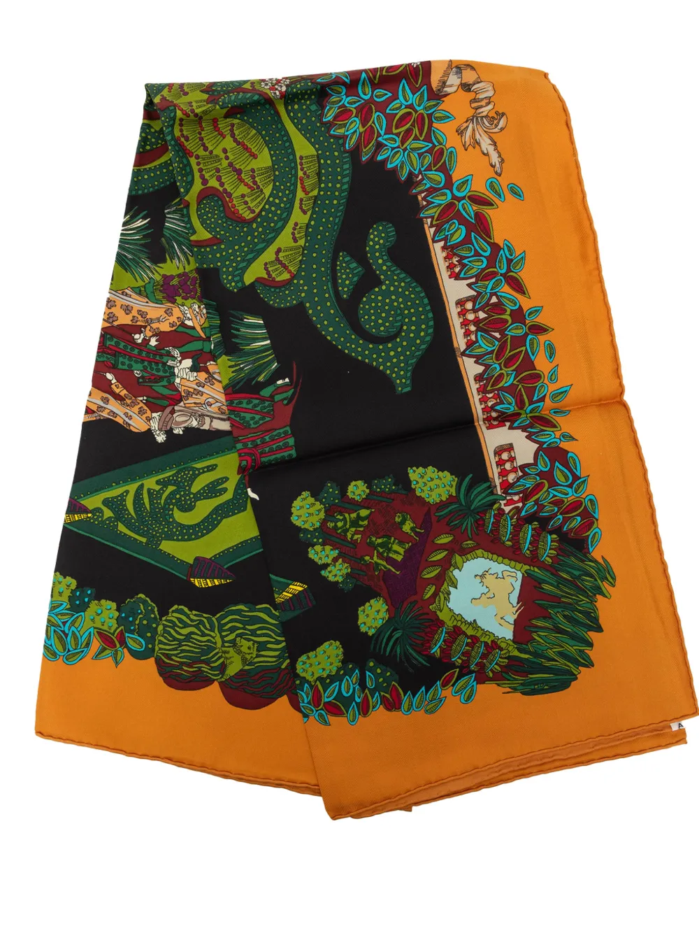 Hermès Pre-Owned 1990-2010 Le Paradis du Roy Silk Scarf 90 scarves - Grün