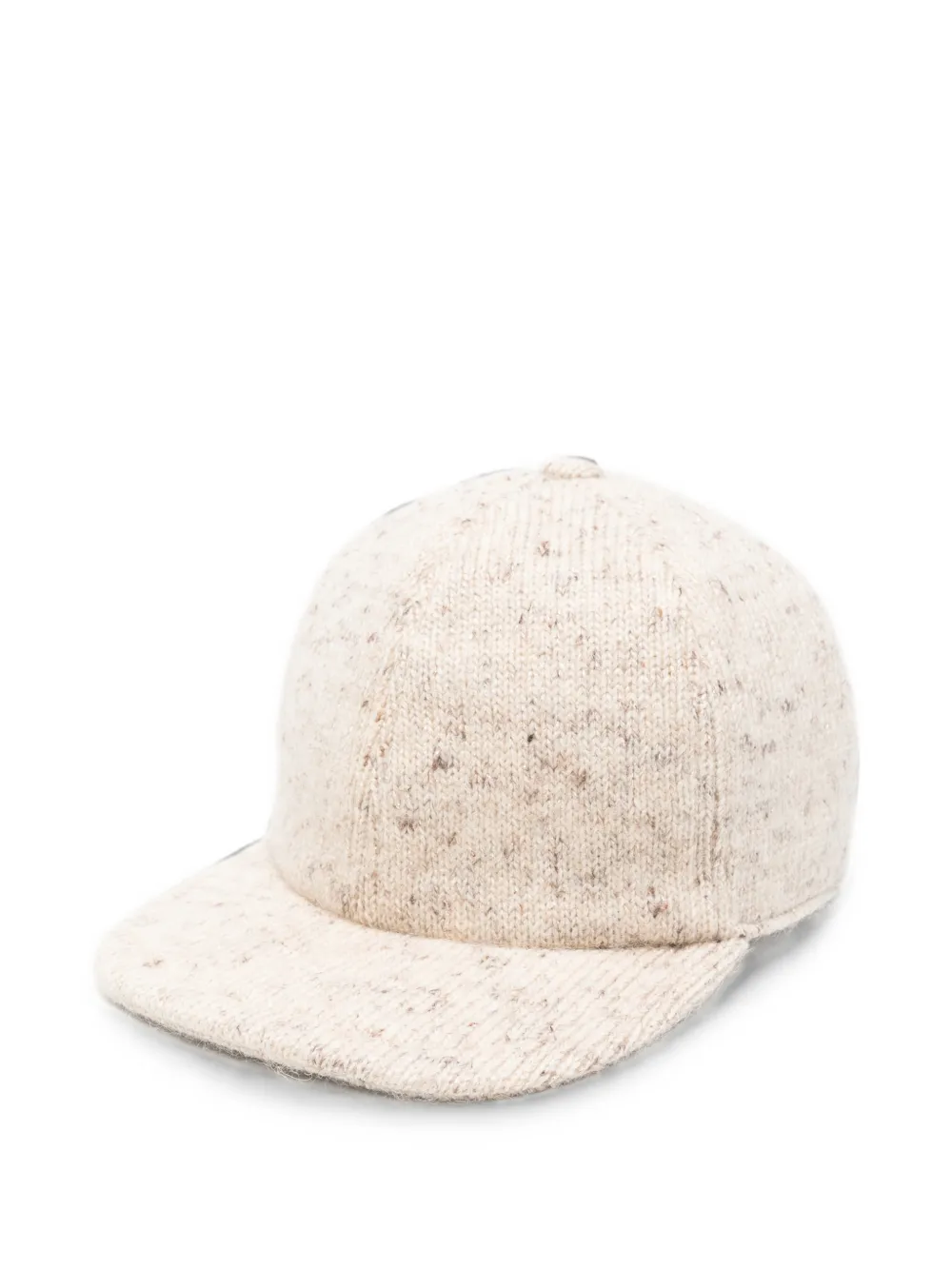 Fabiana Filippi flecked-knit baseball cap - Nude