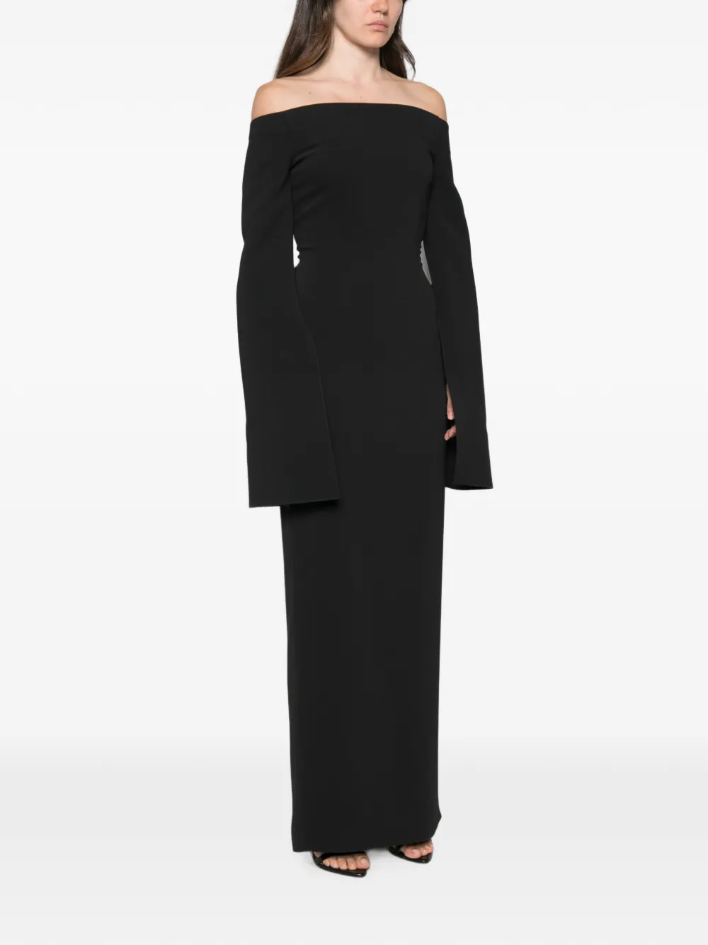Solace London Marcella maxi-dress Zwart