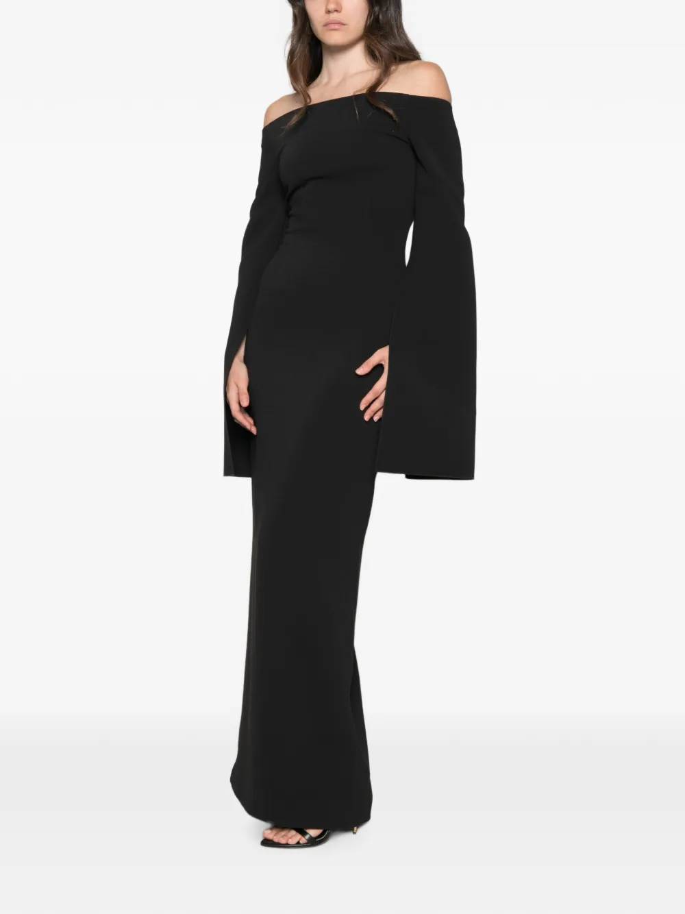 Solace London Marcella maxi-dress Zwart