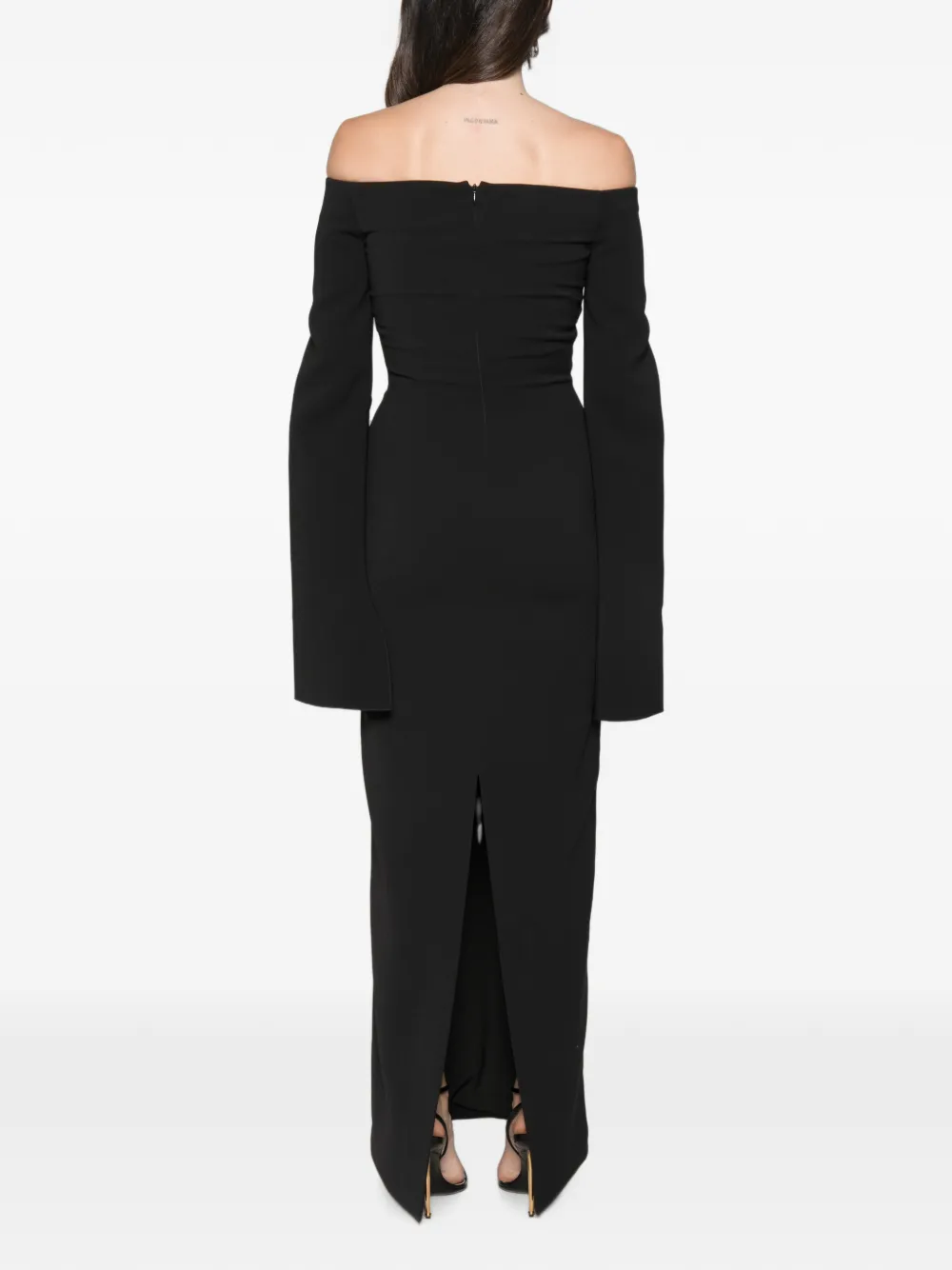 Solace London Marcella maxi-dress Zwart