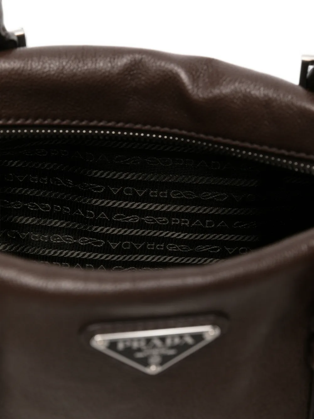 Prada Medium Karin antieke leren shopper Bruin