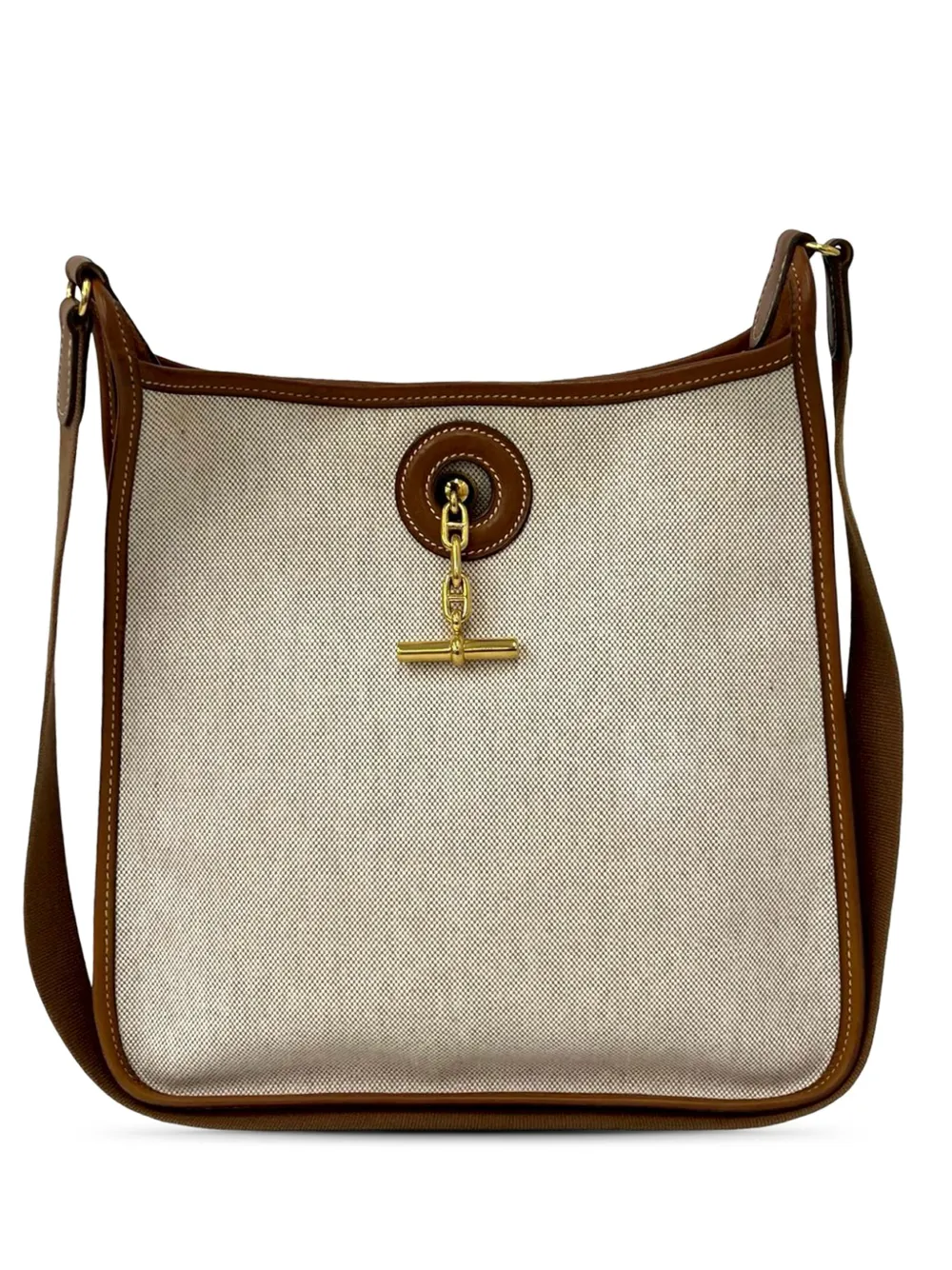 Hermès Pre-Owned 1990-2010 Toile H and Barenia Vespa PM crossbody bag - Nude