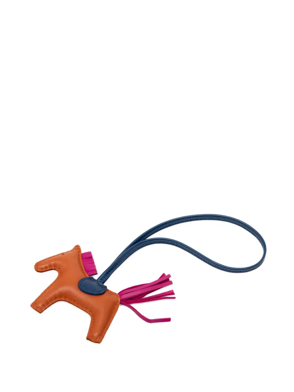 Hermès Pre-Owned 2022 Milo Lambskin Grigri Rodeo Bag Charm PM key chain - Braun