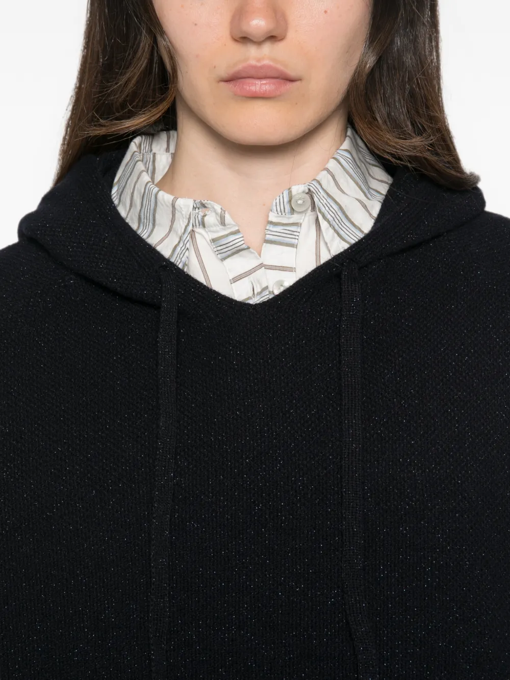 Fabiana Filippi Hoodie met korte mouwen Zwart