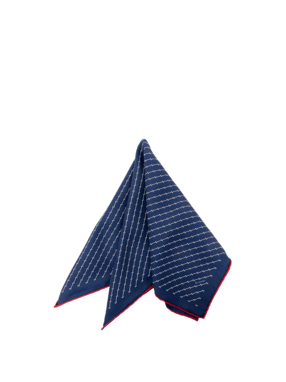Hermès Pre-Owned 20th Century Geometric Pocket Square Silk handkerchief - Blau
