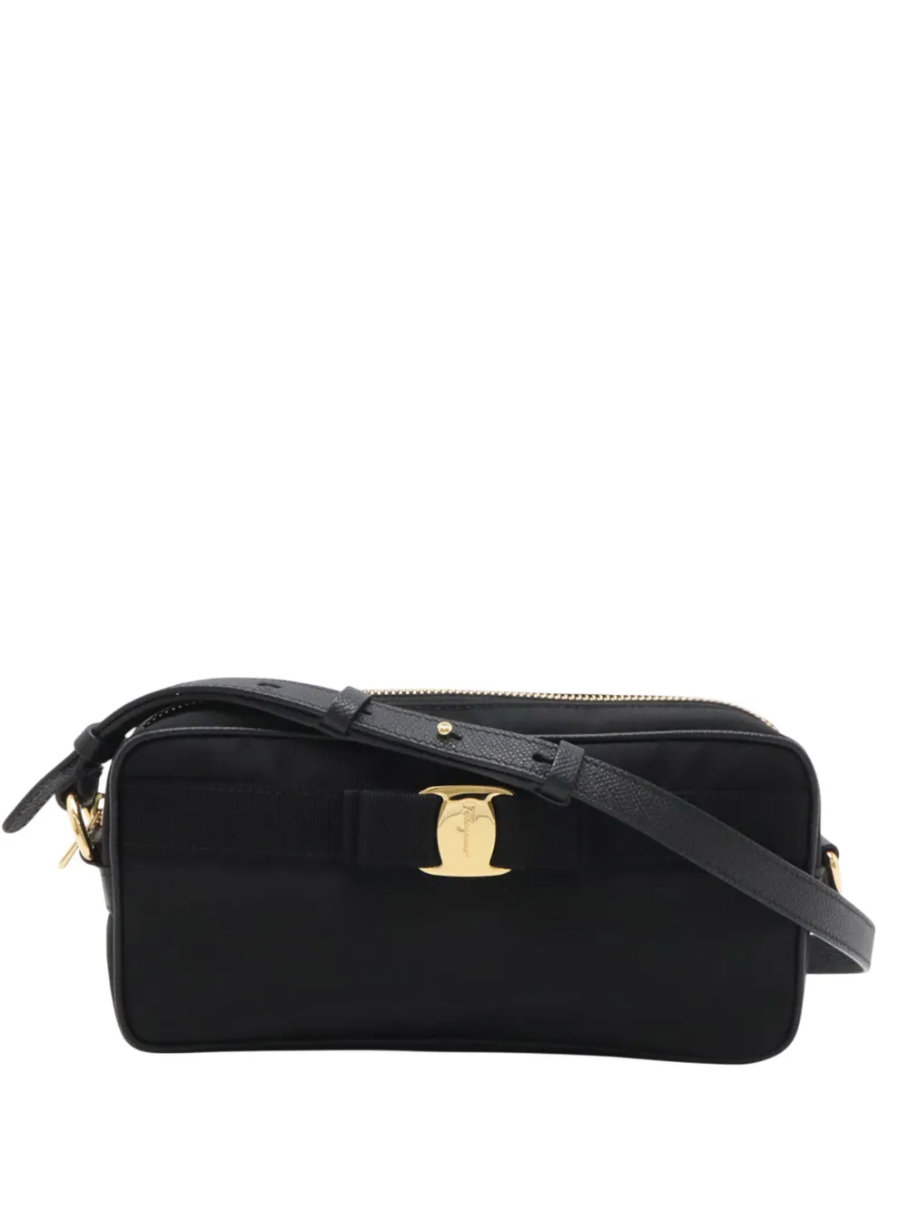 Ferragamo Pre-Owned 2010-2026 Nylon Vara Bow shoulder bag - Nero