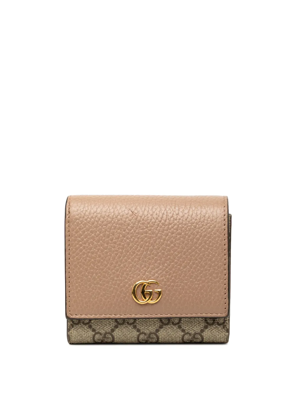 Gucci Pre-Owned 2016-2026 Bicolor GG Marmont Calfskin and GG Supreme Wallet small wallets - Toni neutri