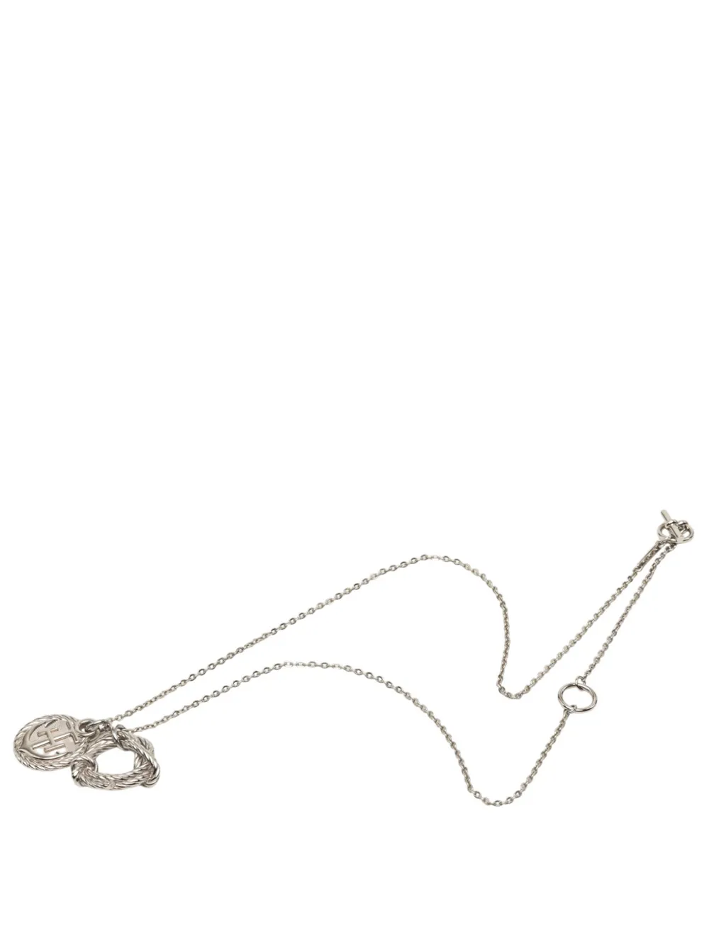 Hermès Pre-Owned 2000-2026 Palladium Plated Cordage Rope Pendant Necklace costume necklace - Silber
