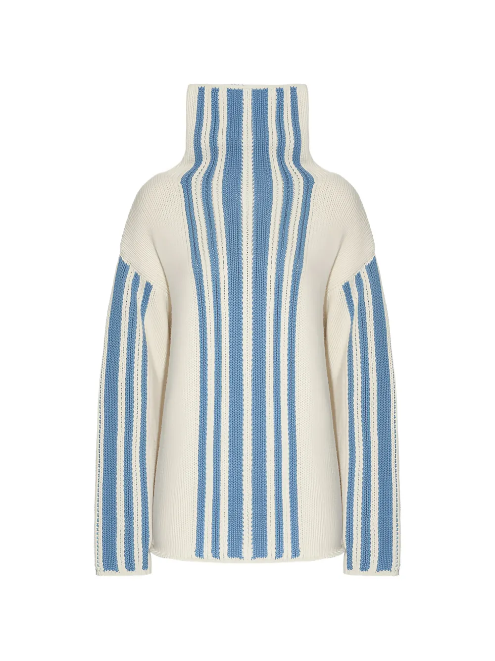 Malo intarsia-knit high-neck sweater - Bianco