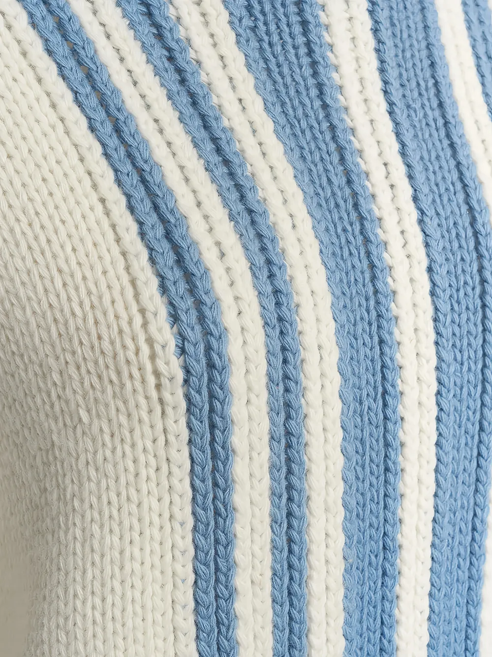 Malo Intarsia gebreide trui met hoge hals Wit