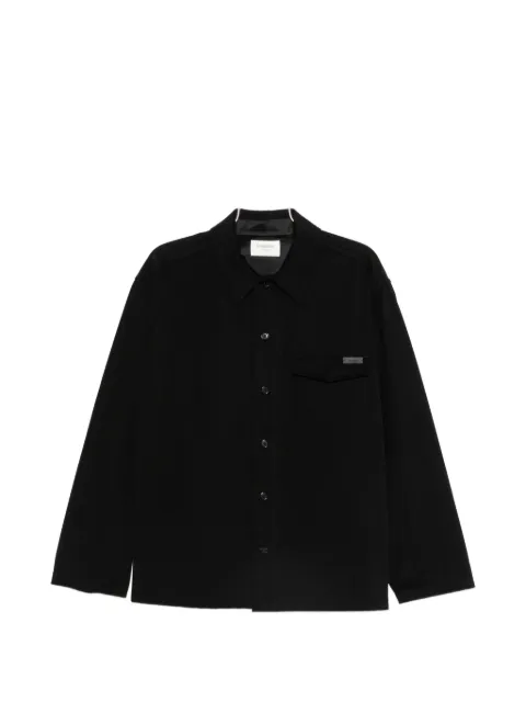 Saint Laurent logo-plaque chest-pocket shirt