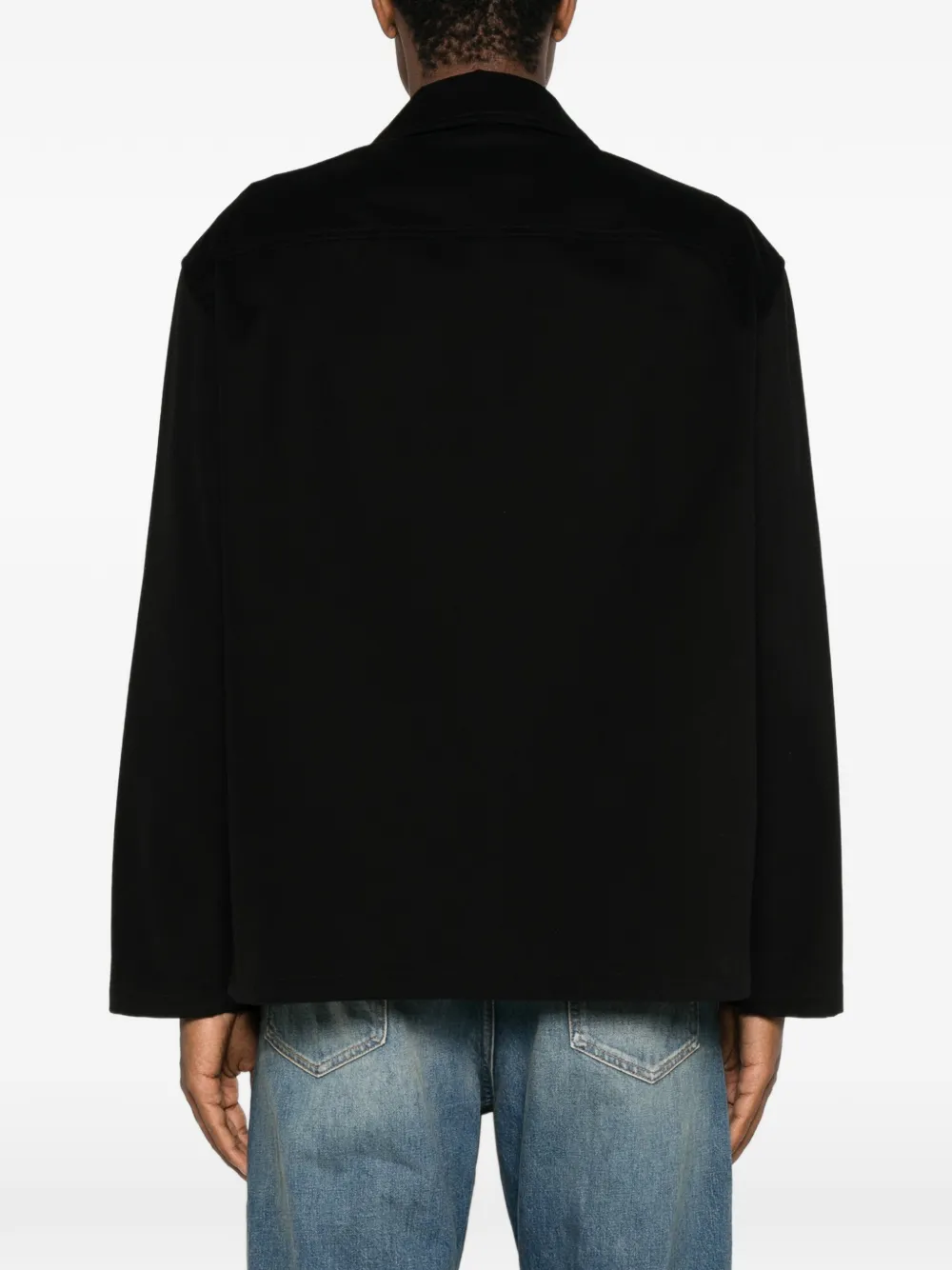 Saint Laurent Overhemd met borstzak en logoplakkaat Zwart