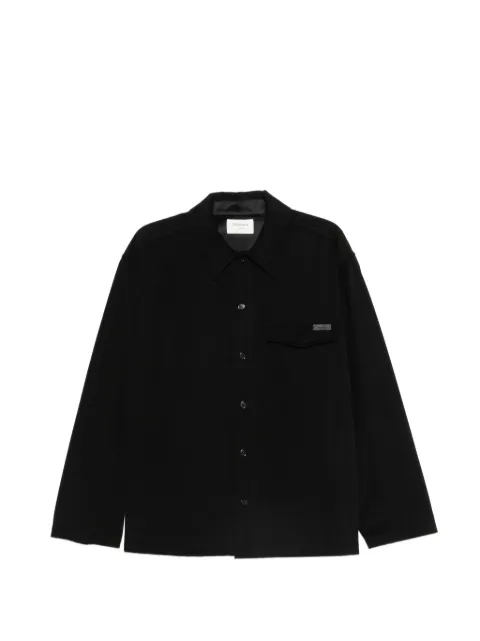 Saint Laurent logo-plaque chest-pocket shirt