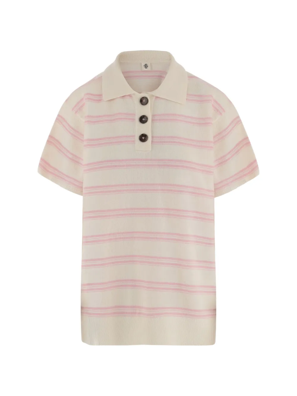 The Garment Como Dads striped short-sleeve polo shirt - Toni neutri