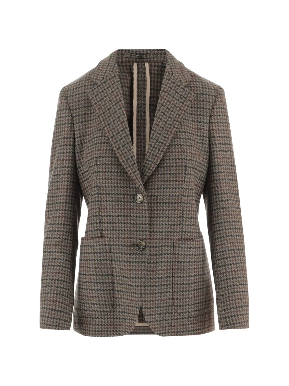 Lardini check cashmere blazer - Braun