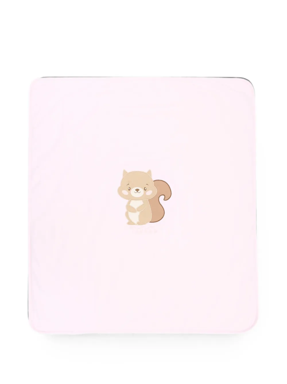NANAN squirrel-motif reversible blanket - Rosa