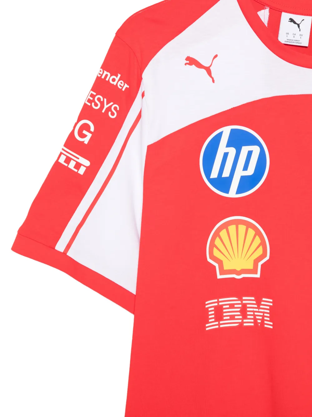 PUMA x Scuderia Ferrari HP T-shirt met logoprint Rood