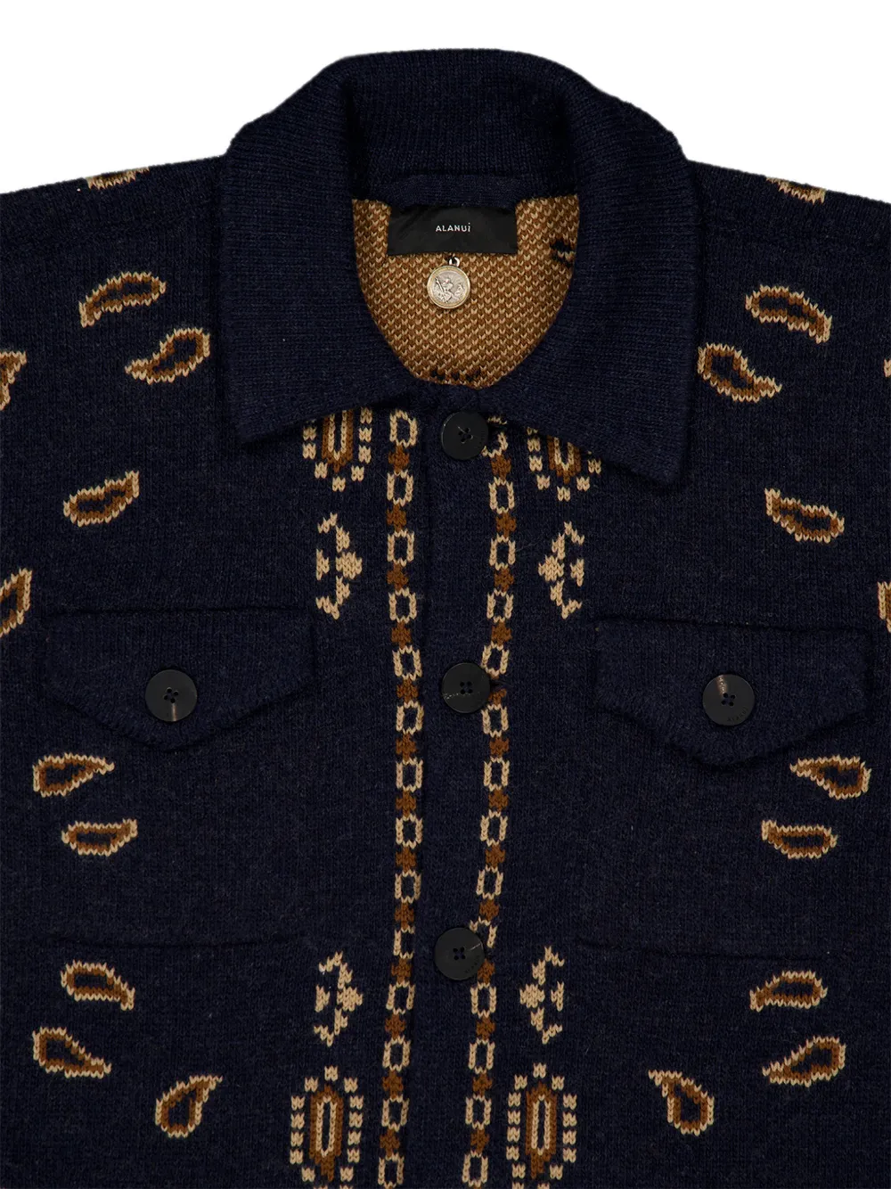 Alanui Jack met bandana jacquard Blauw