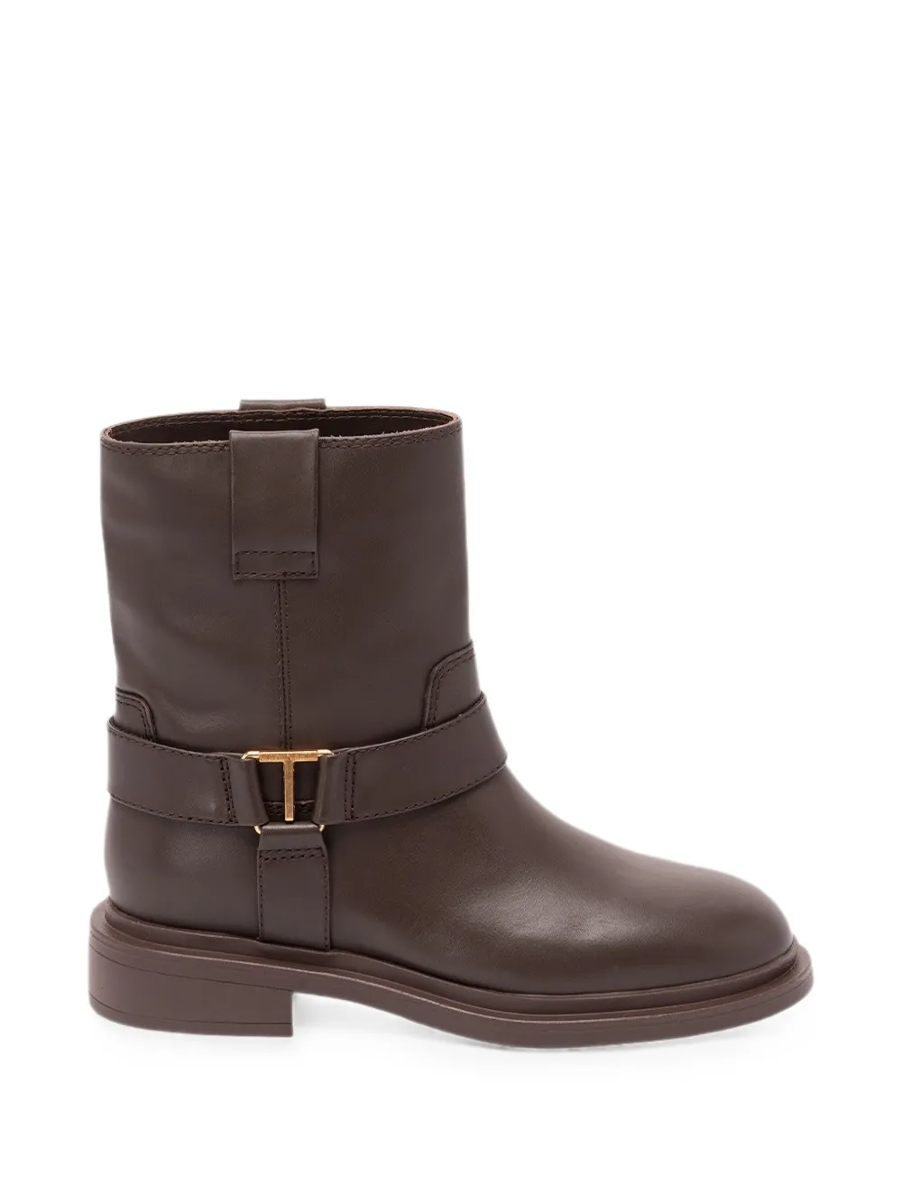 TWINSET logo-plaque buckle-fastening boots Bruin