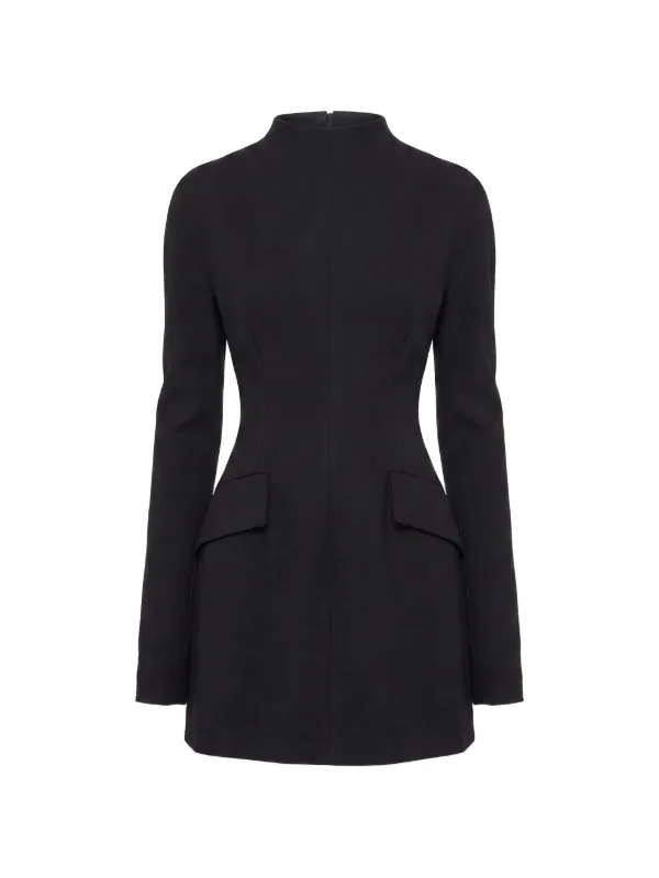 sportmax black dress long-sleeve Mini | blend yarn V