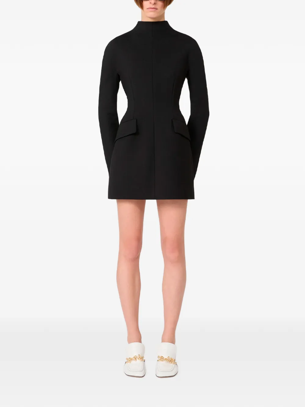 Sportmax Mini-jurk met lange mouwen Zwart