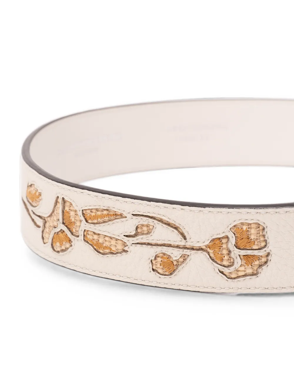 Ermanno Scervino Riem in western-stijl met geborduurde bloemen Beige