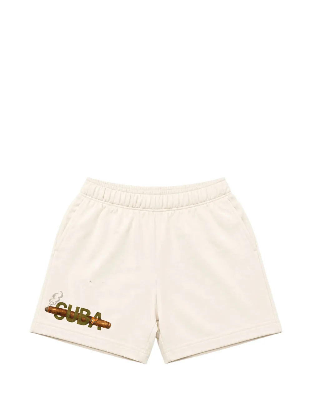 Melt Cuba Graphic-print Shorts In Neutrals