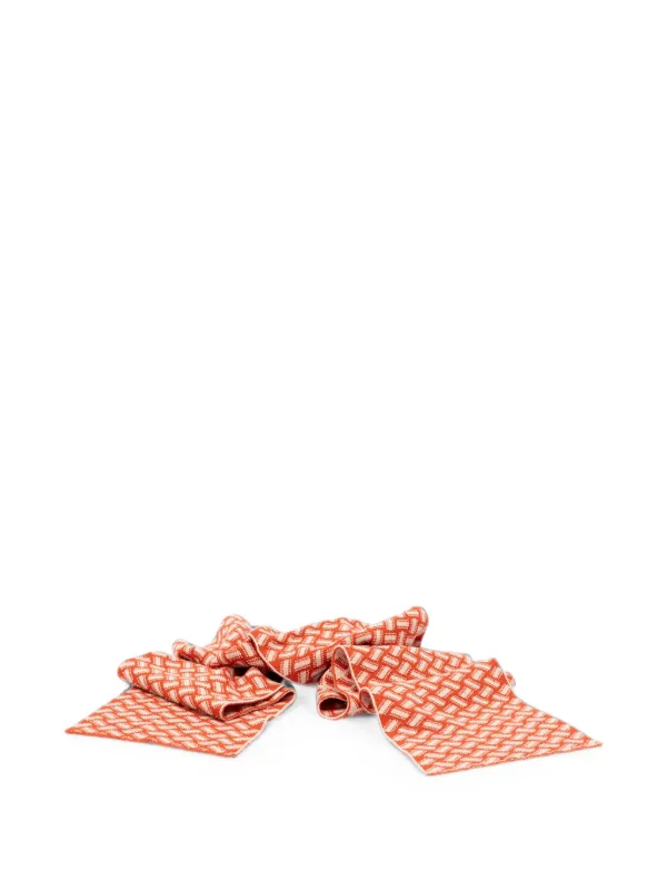 Drumohr Biscottino Geometric-pattern Scarf in Red