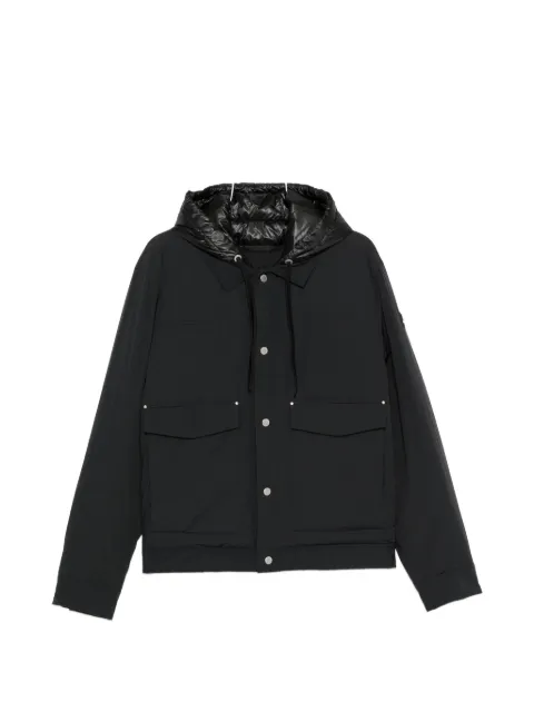 Moose Knuckles chaqueta con parche del logo y capucha
