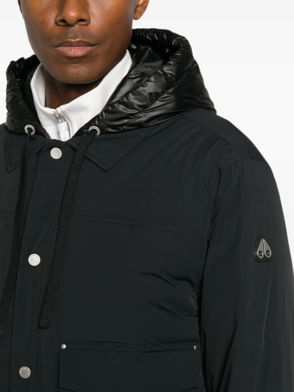 Moose Knuckles Donsjack met capuchon Zwart