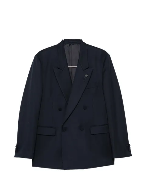 Lardini double-breasted peak-lapel jacket